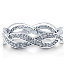 Bague Argent Sterling avec Zirconia Eternity Ring 925 Bijoux en Argent